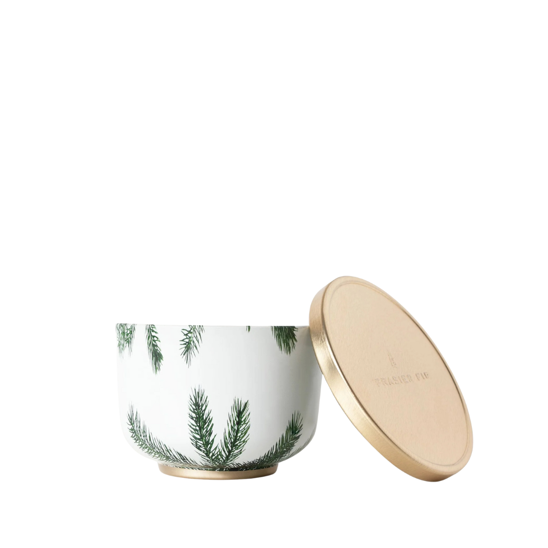 Frasier Fir Candle Tin with Gold Lid