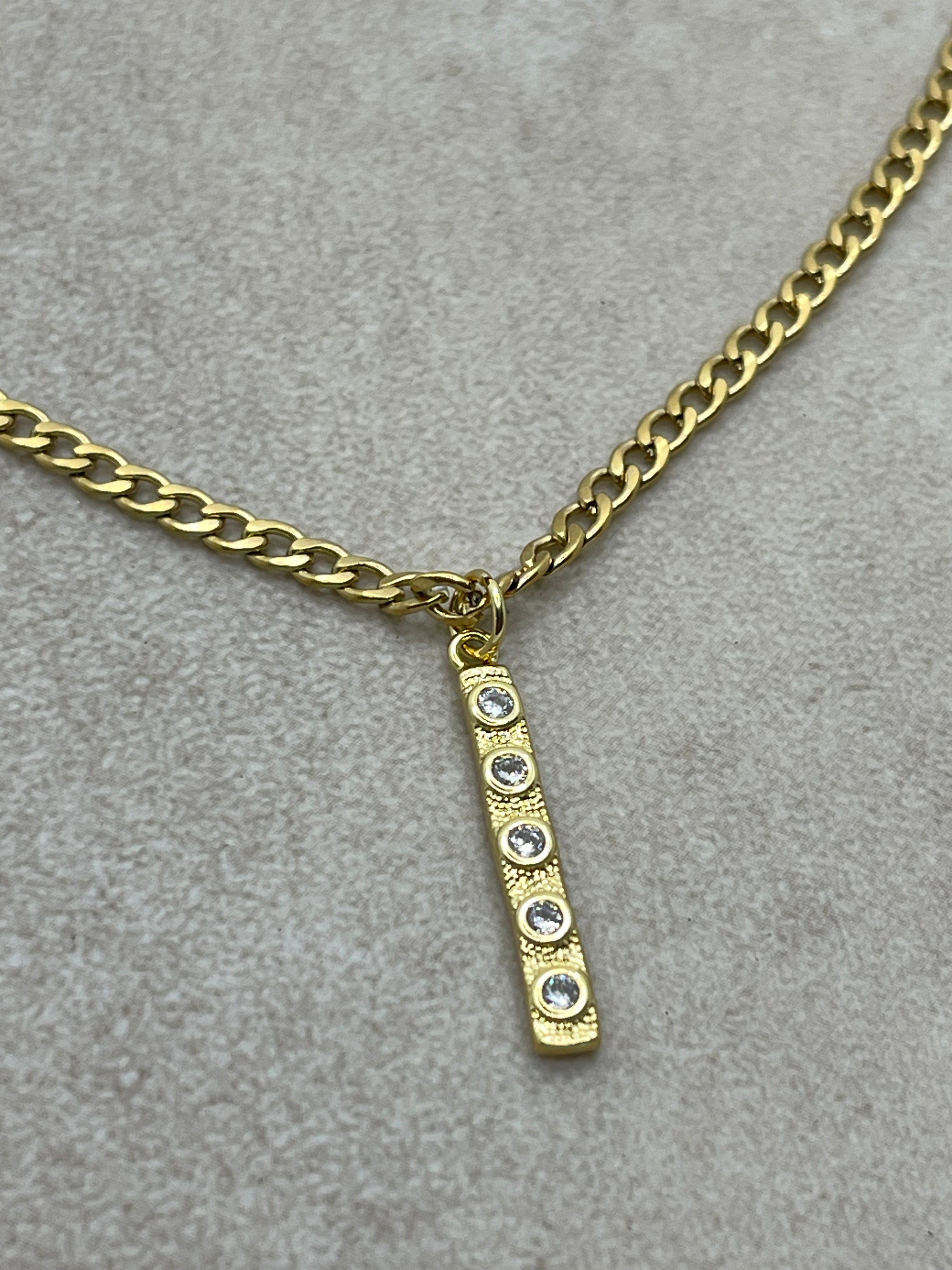 Stick Bar Pendant Necklace