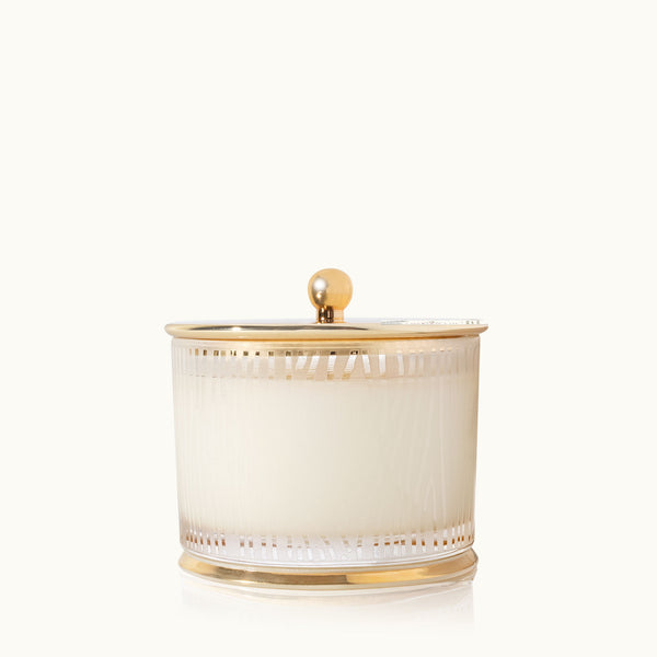 Thymes Frasier Fir Gilded Frosted Wood Grain Candle 5 out of 5 Customer Rating