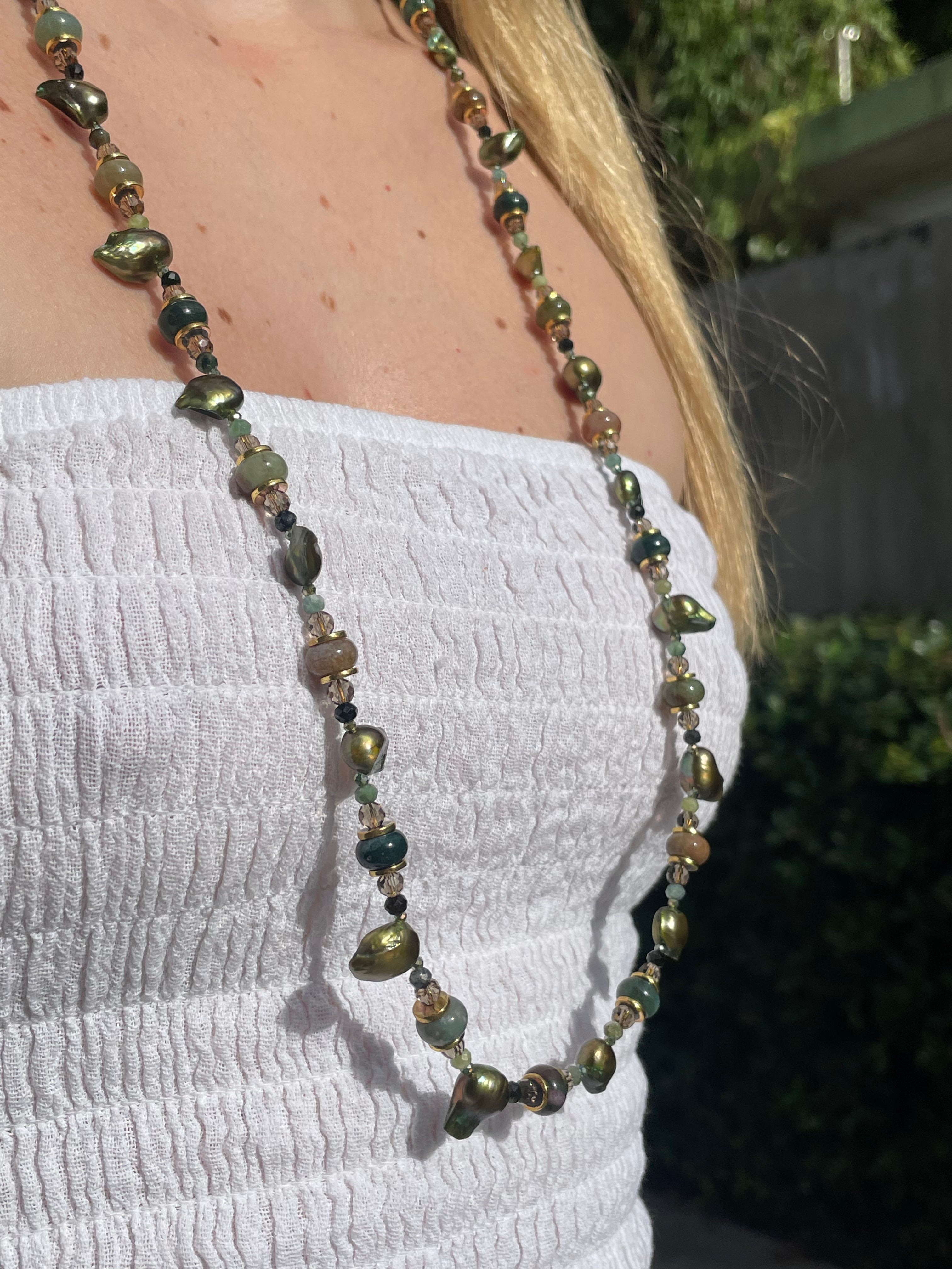 verde amélie long necklace