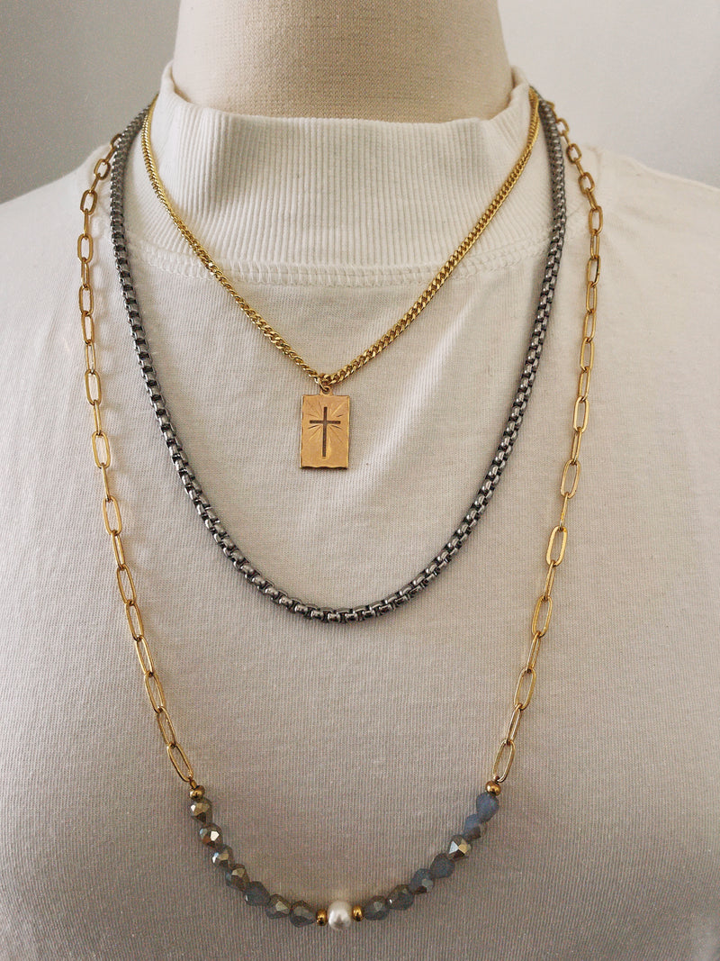 Crystal Long Statement Necklace