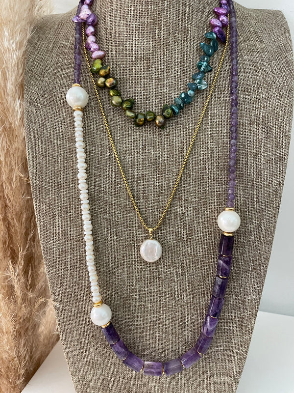 Lavanda Pearl Necklace
