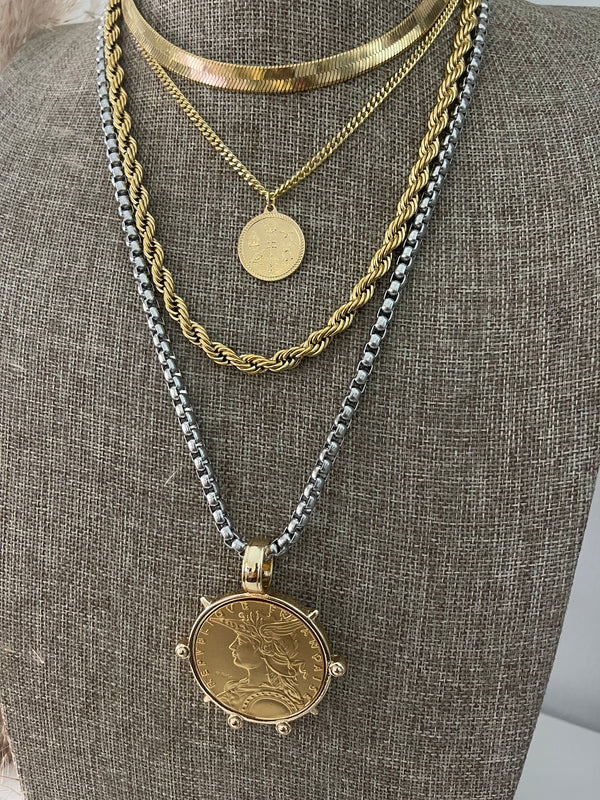 Gold Medallion Necklace