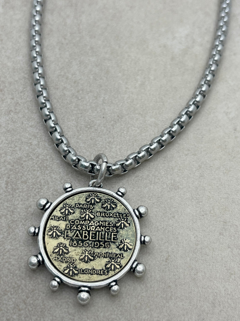 L'abeille Medallion Necklace