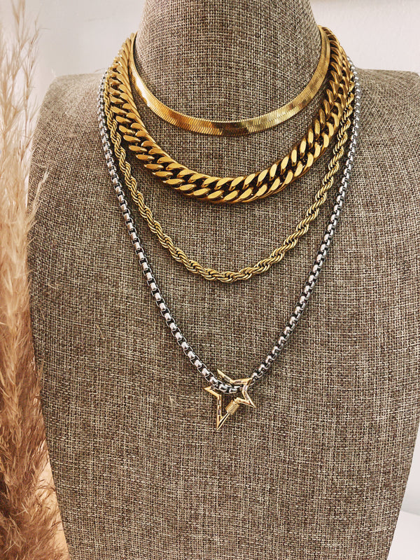 Gold Star Pendant / Necklace