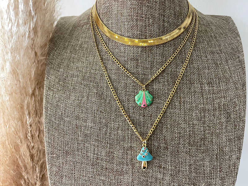Mushroom Pendant Necklace