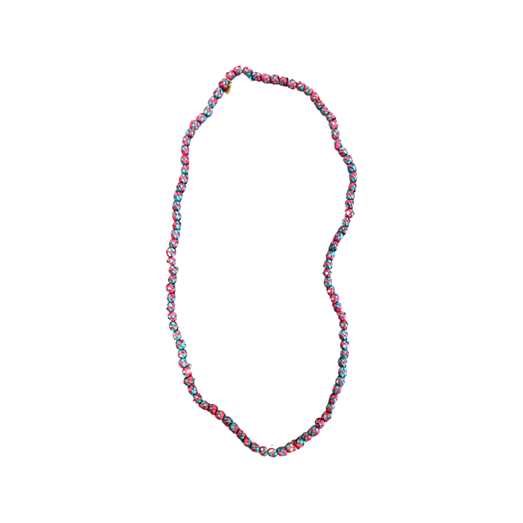 Mini Color Fields Necklace - Red Blue