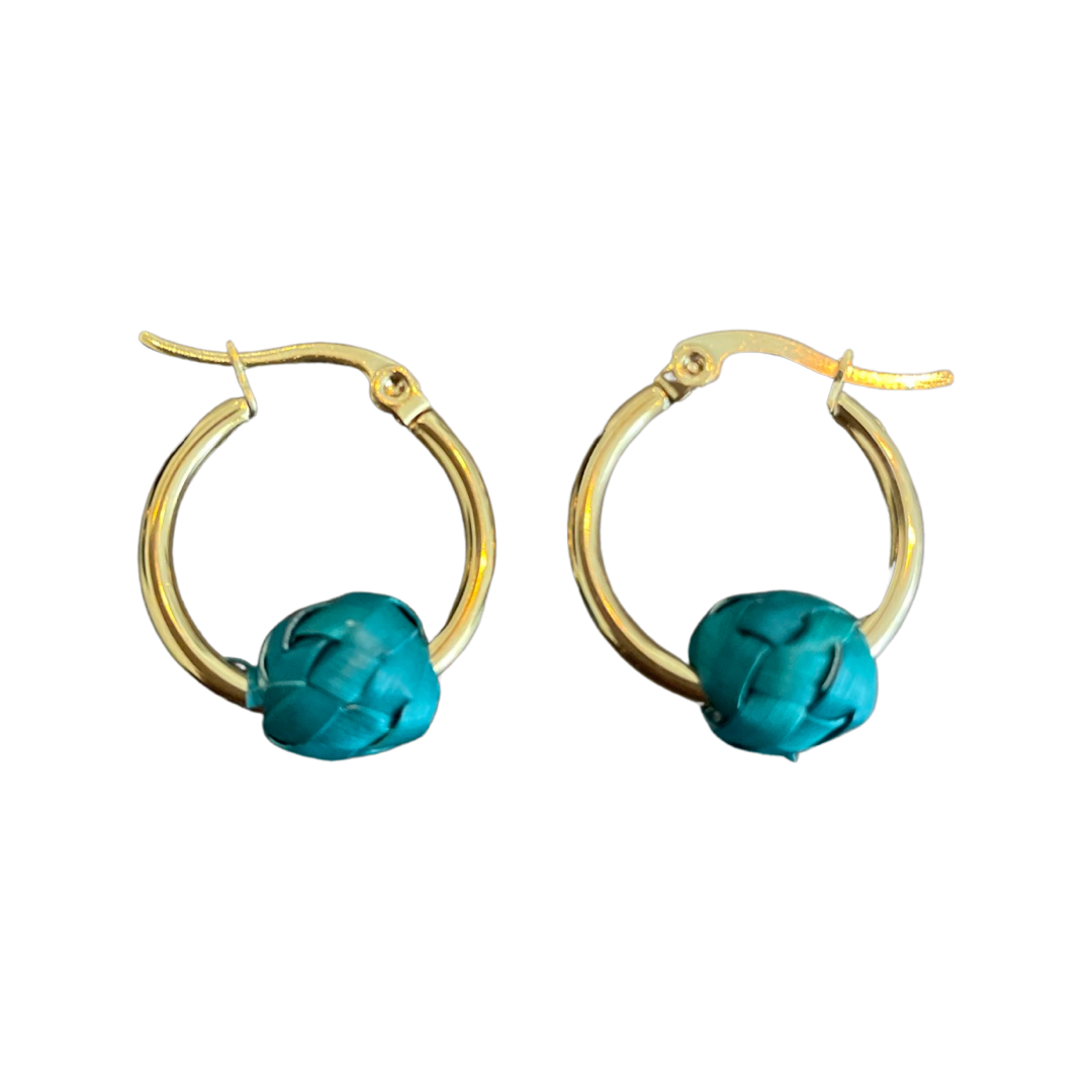 Petite Palma Hoops - Gold (Various Colors)