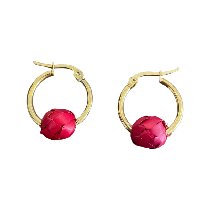 Petite Palma Hoops - Gold (Various Colors)