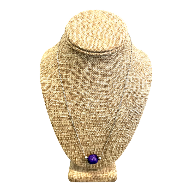 Minimalist Palma Necklace - Silver (Various Colors)