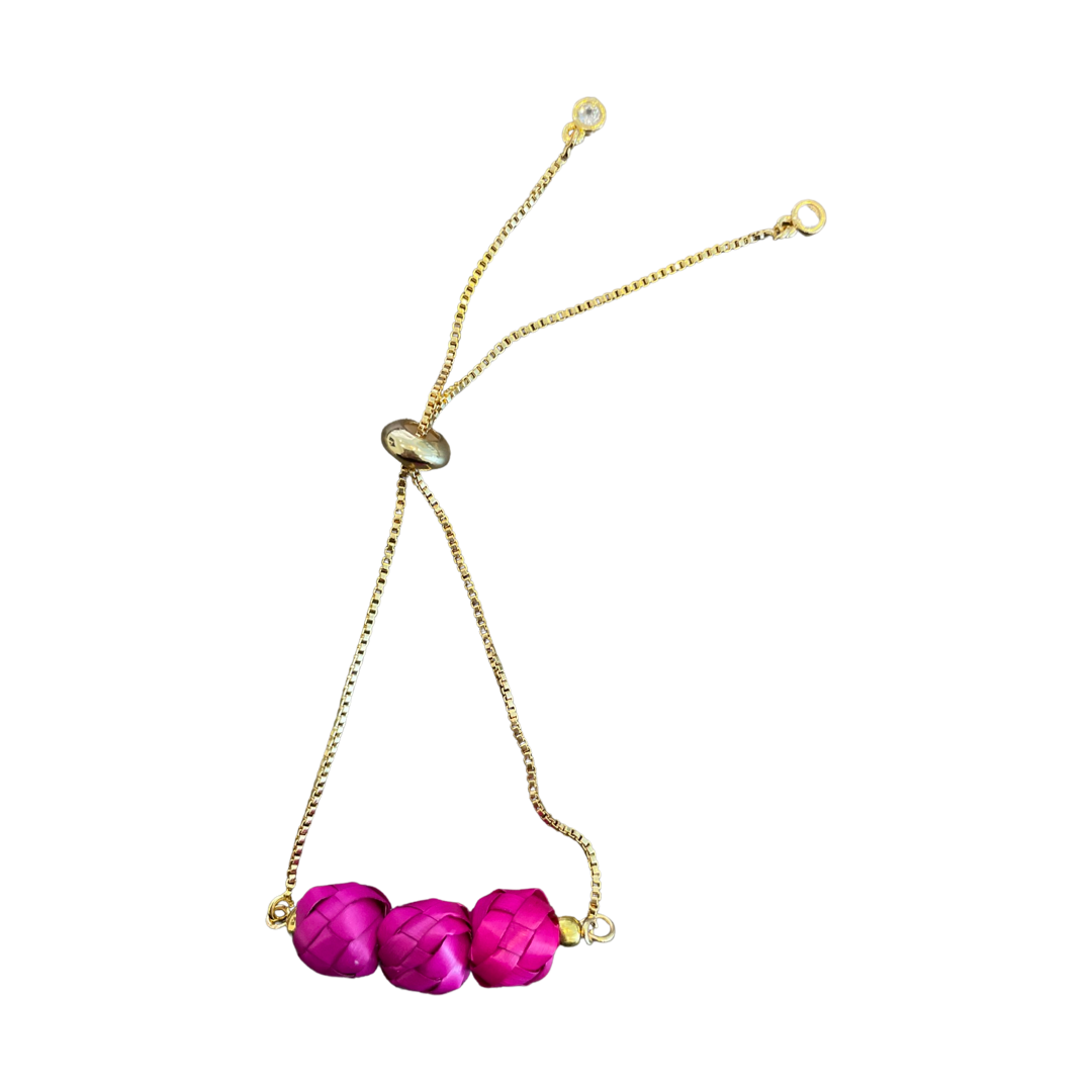 Palmera Adjustable Bracelets - Gold (Various Colors)