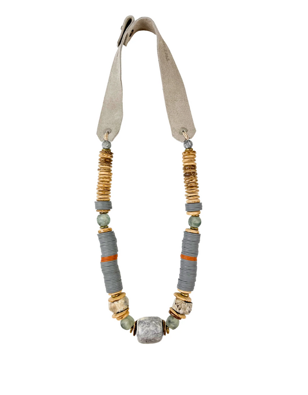 Stacked Classic Necklace / Gray