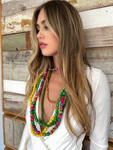 Mini Color Fields Necklace - Yellow Red
