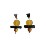 Black Sombrero Pendant Earrings